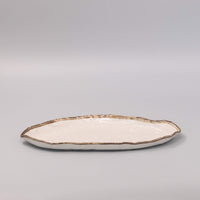 Organic Platter 36.5 cm / Flax Glaze