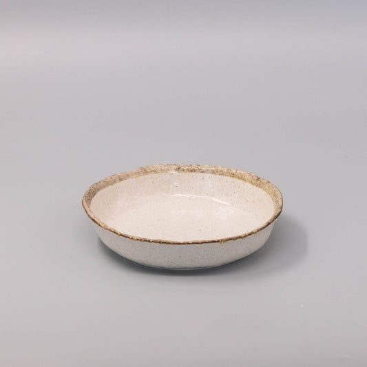 High Rim Plate 19.2 cm / Flax Glaze