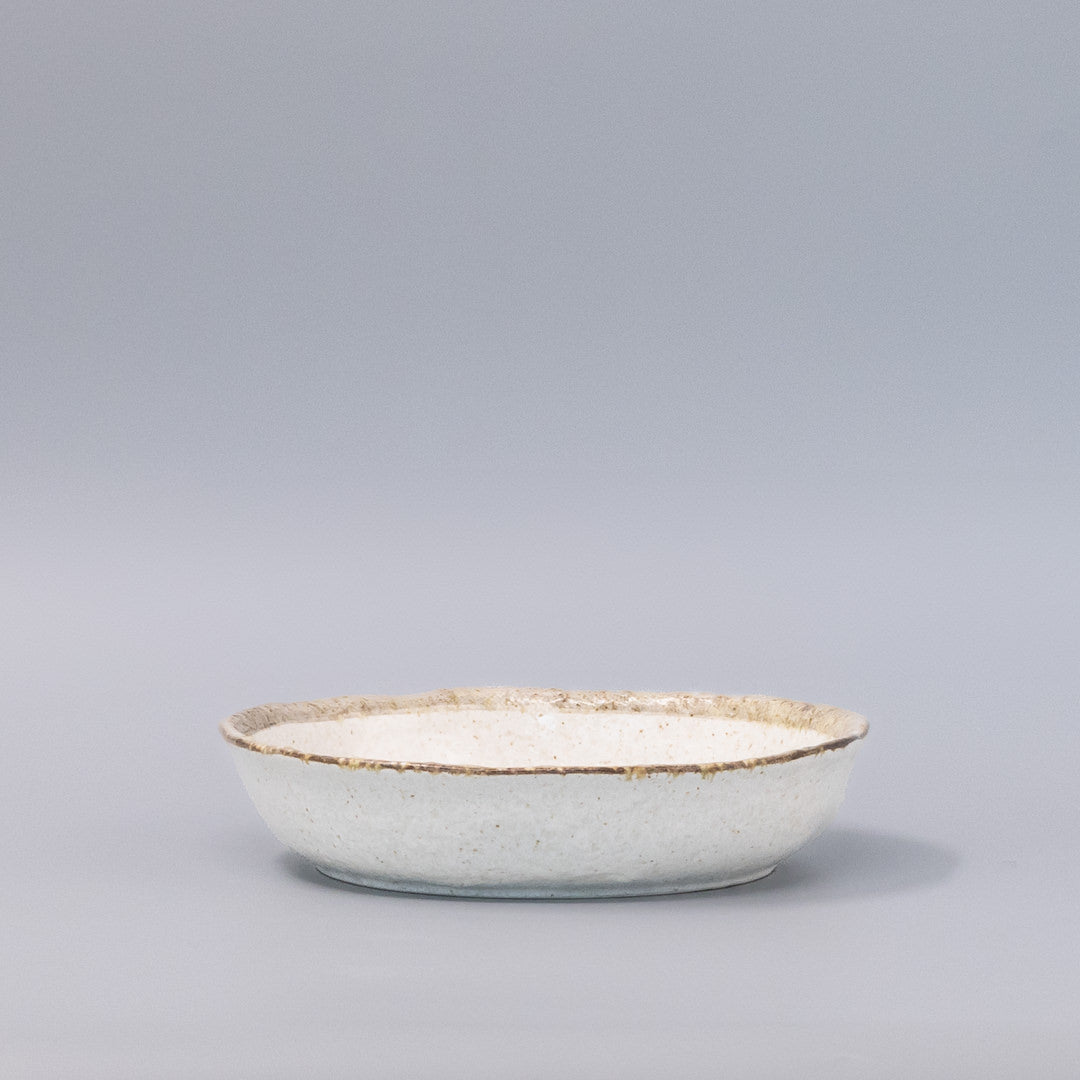 Plate High Rim 19.2cm Flax Glaze