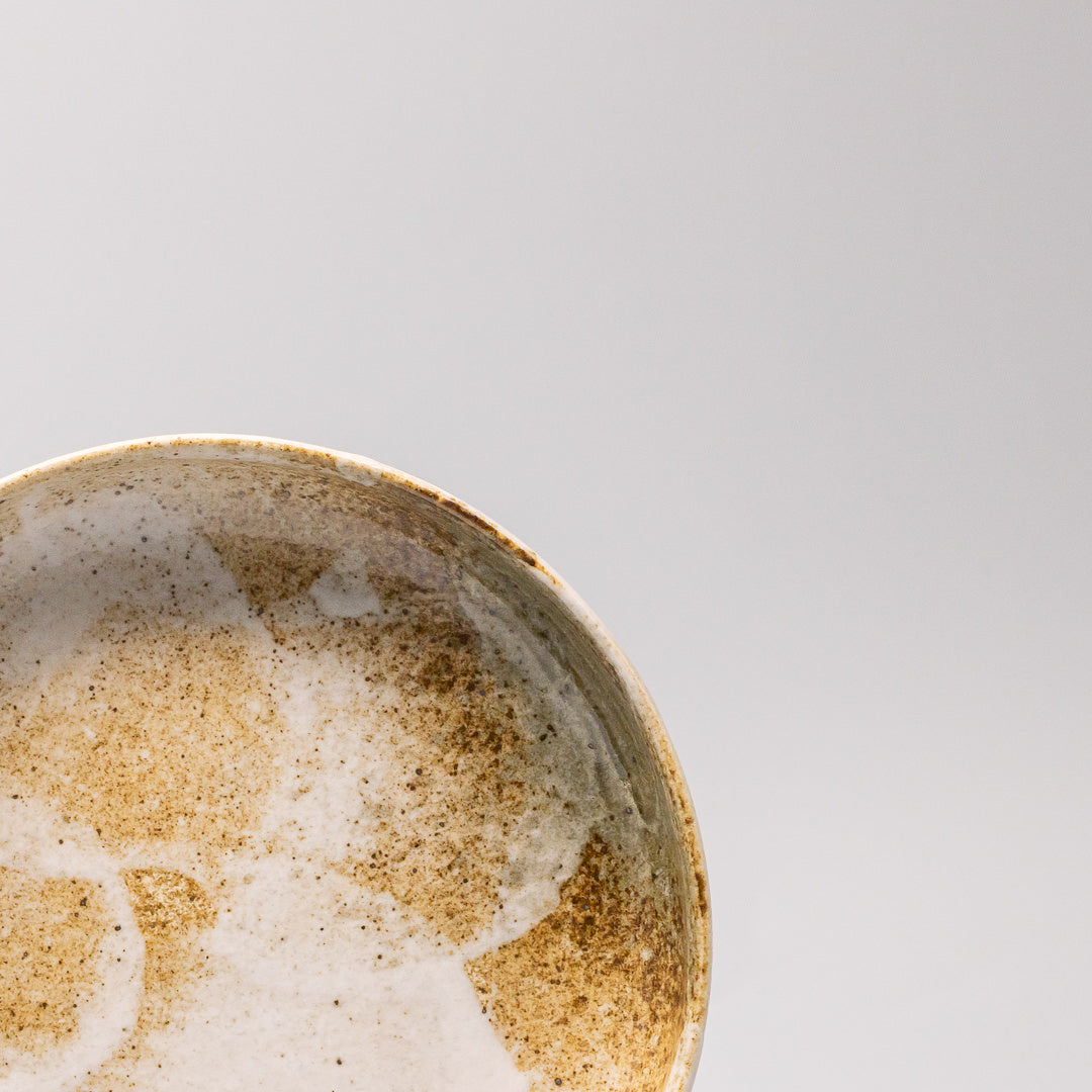 Plate High Rim 22cm Snow Bamboo Glaze