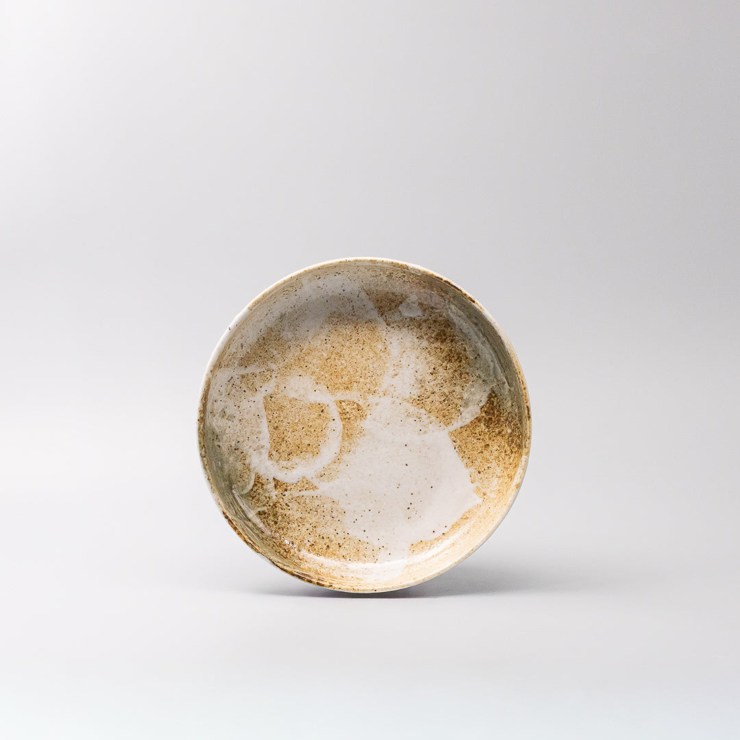 Plate High Rim 22cm Snow Bamboo Glaze
