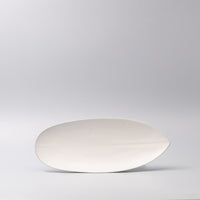Plate Oval 31.5cm Snow Leaf Glaze