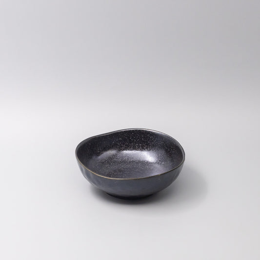 Bowl Organic Shape 16.5cm Kanso Matte Black Glaze