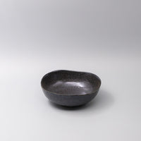 Bowl Organic Shape 20cm Kanso Matt Black Glaze