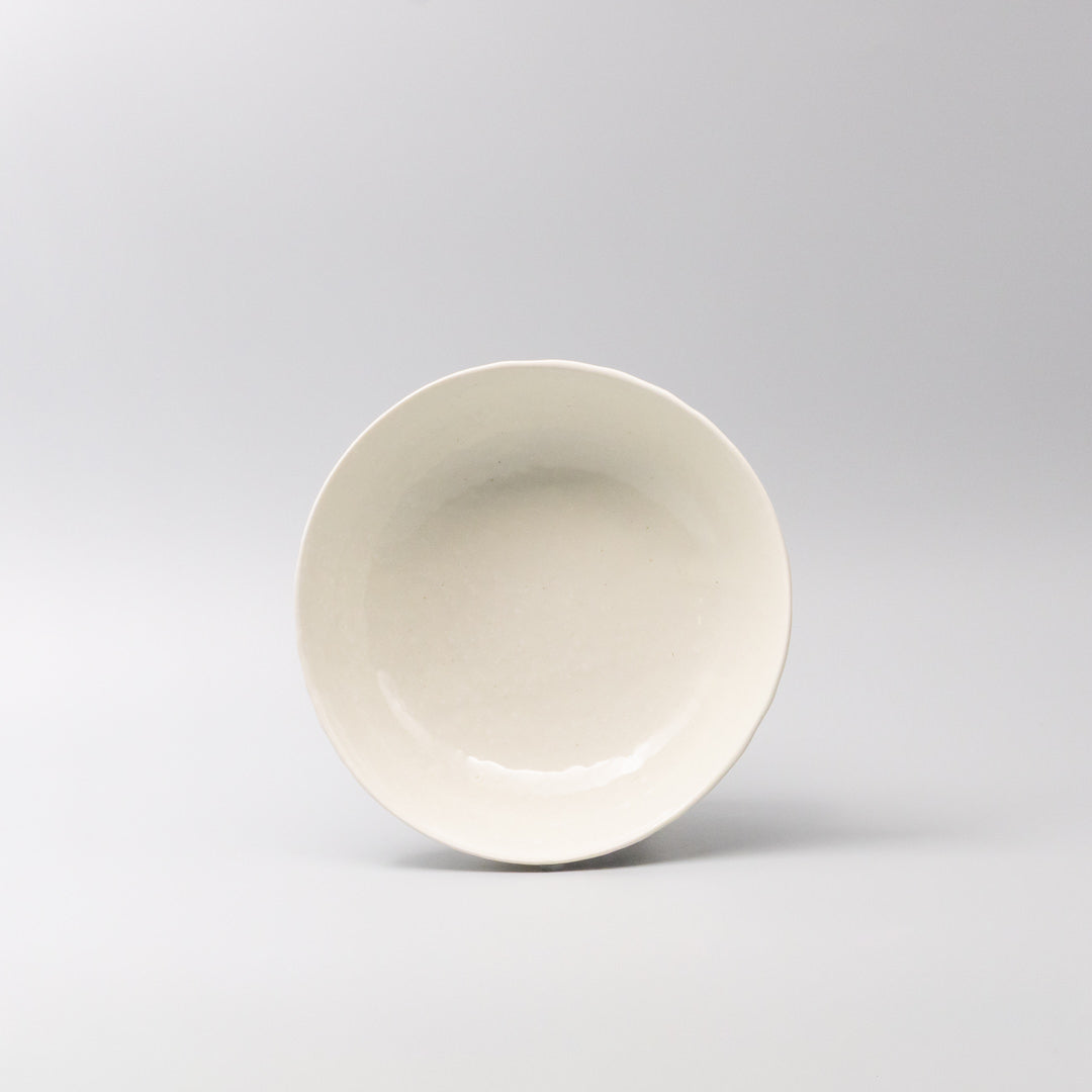 Bowl Organic Shape 20cm Kanso Soft White Glaze