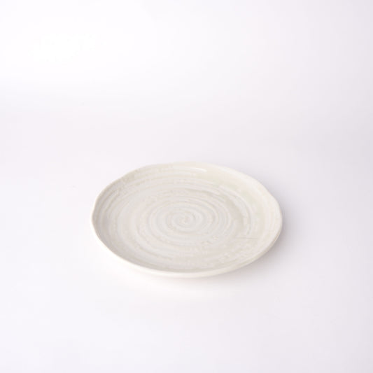 White Spiral Tapas Plate 16 cm