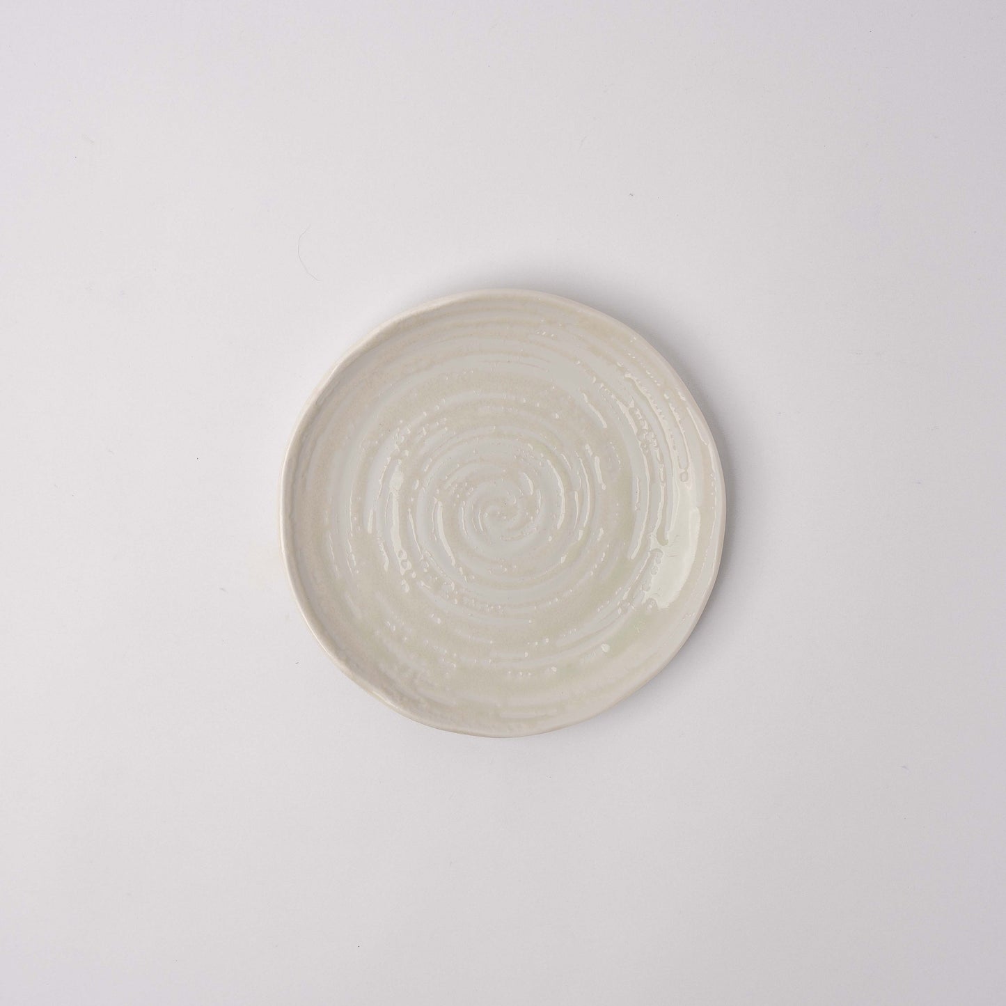 White Spiral Tapas Plate 16 cm