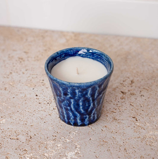 Candle, Wood Sage & Sea Salt / Blue Ceramic