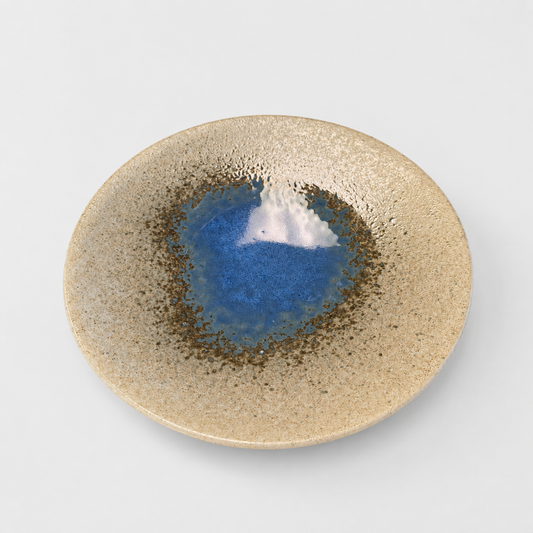 Dinner Plate 24cm Bright Blue Puddle Glaze