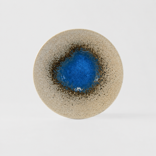 Dinner Plate 24cm Bright Blue Puddle Glaze