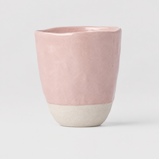 Lopsided Mug 275ml Sakura Pink Bisque Glaze