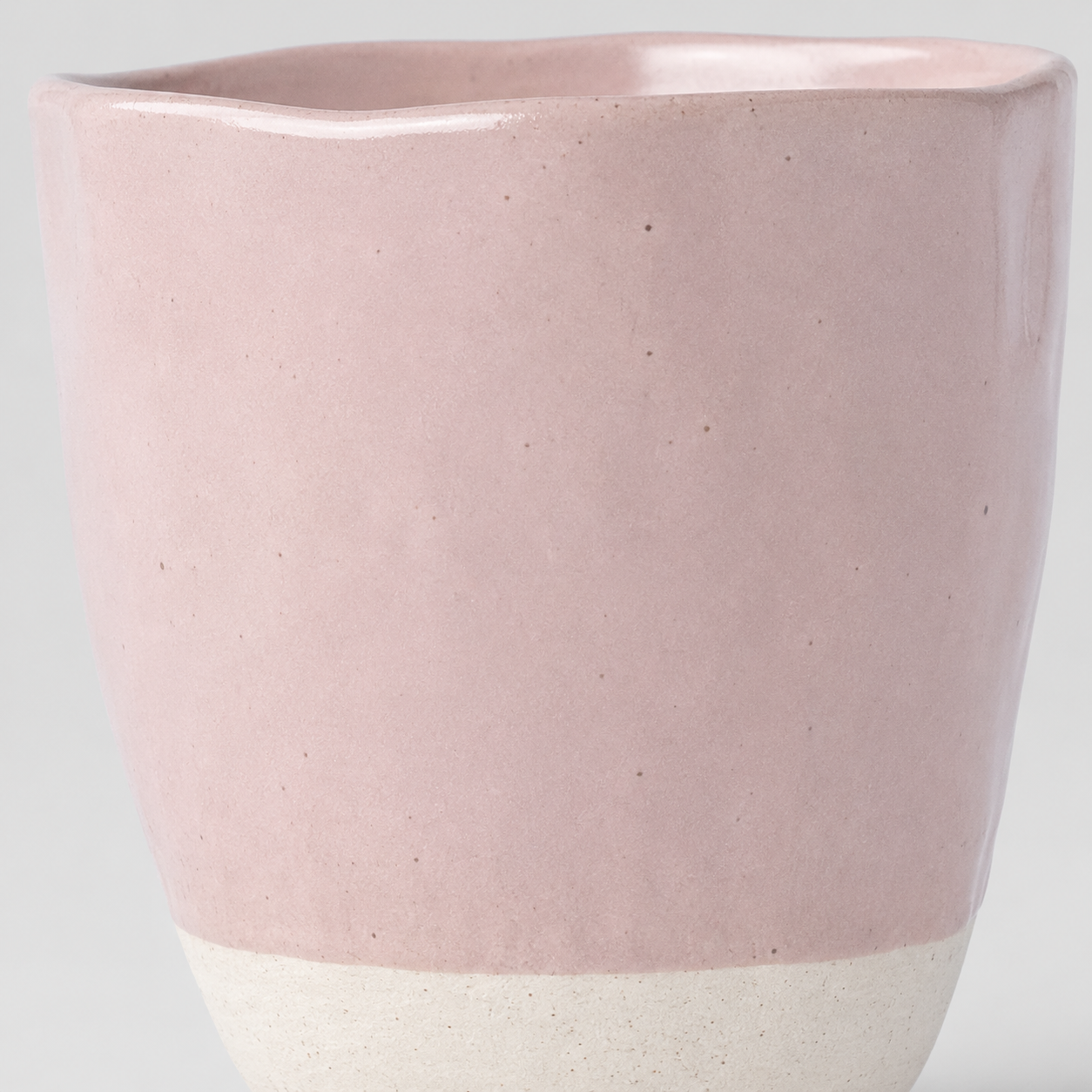 Lopsided Mug 275ml Sakura Pink Bisque Glaze