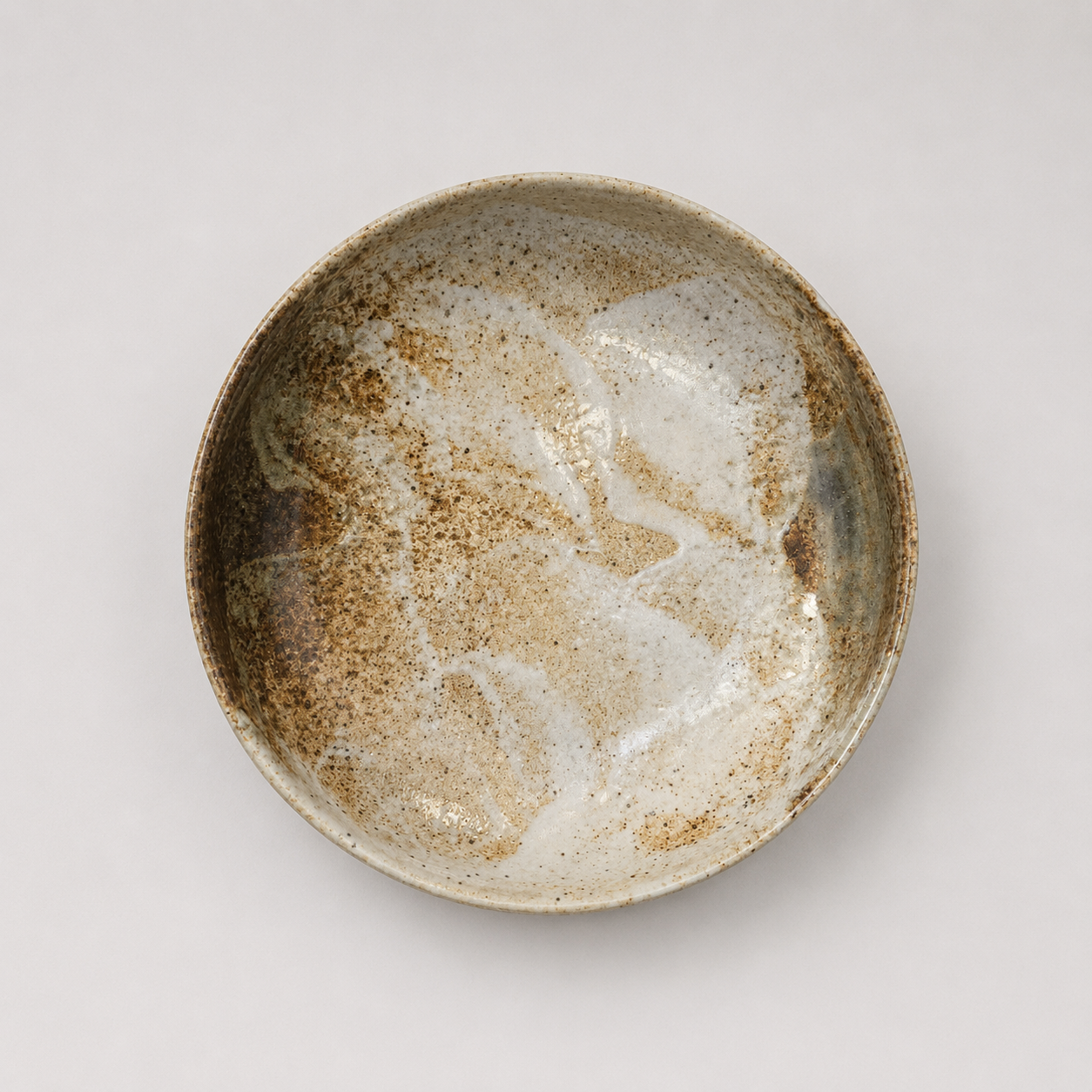 Plate High Rim 22cm Snow Bamboo Glaze
