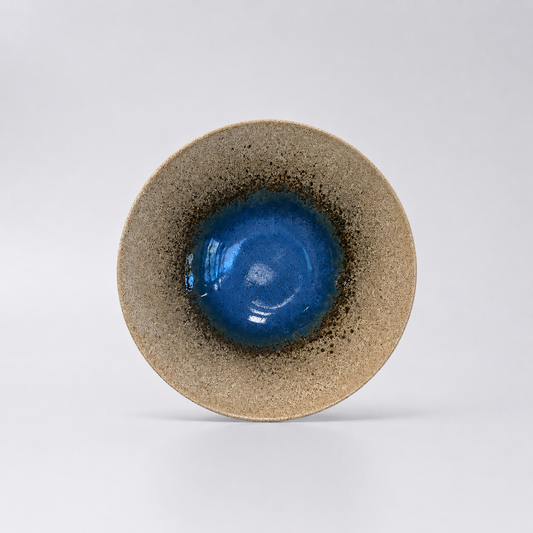 Bowl Open Shallow 24cm Blue Pool Glaze