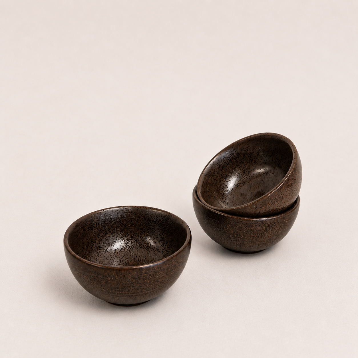 Sake and Tea Tasting Cup 35ml Iron Ash Glaze