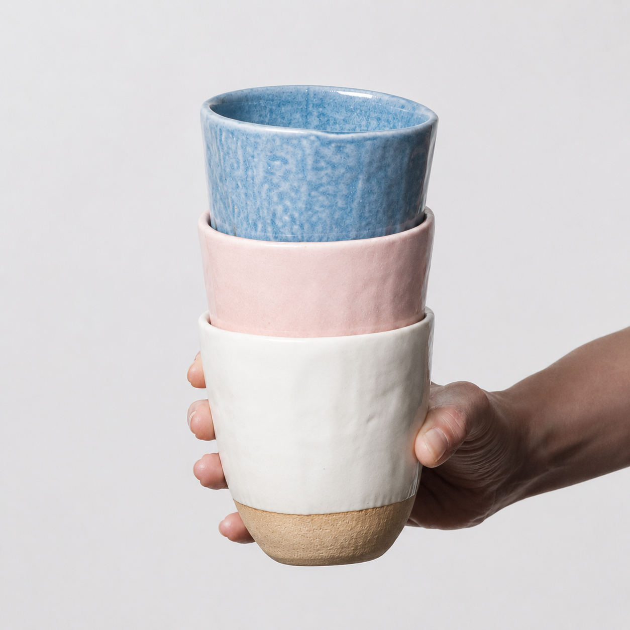 Lopsided Mug 275ml Sakura Pink Bisque Glaze
