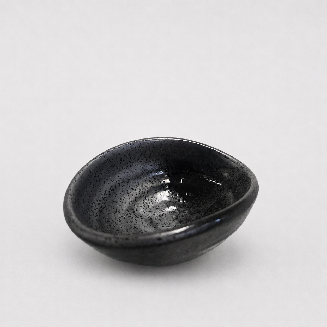 Bowl Small 10cm Metallic Black Glaze