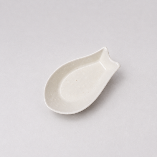 Spoon Rest Kanso Small Soft White Glaze