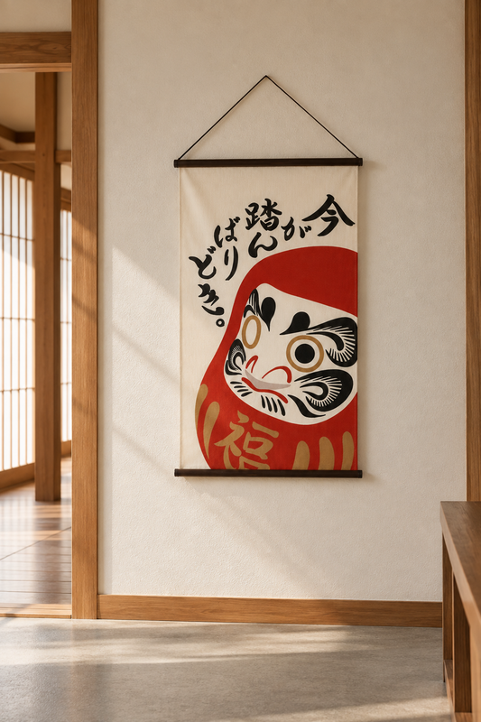 Fabric Scroll Daruma Spirit