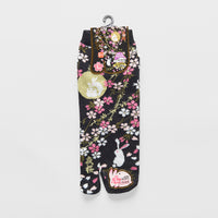 Tabi Ankle Socks 25-28cm EU39-42 Sakura Blossom Black