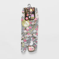 Tabi Ankle Socks 25-28cm EU39-42 Sakura Blossom Grey