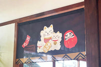 Noren Door Curtain Short 85cm Maneki & Daruma