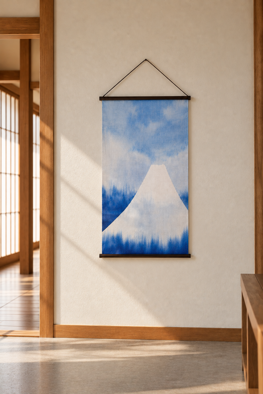 Fabric Scroll Fuji Blue