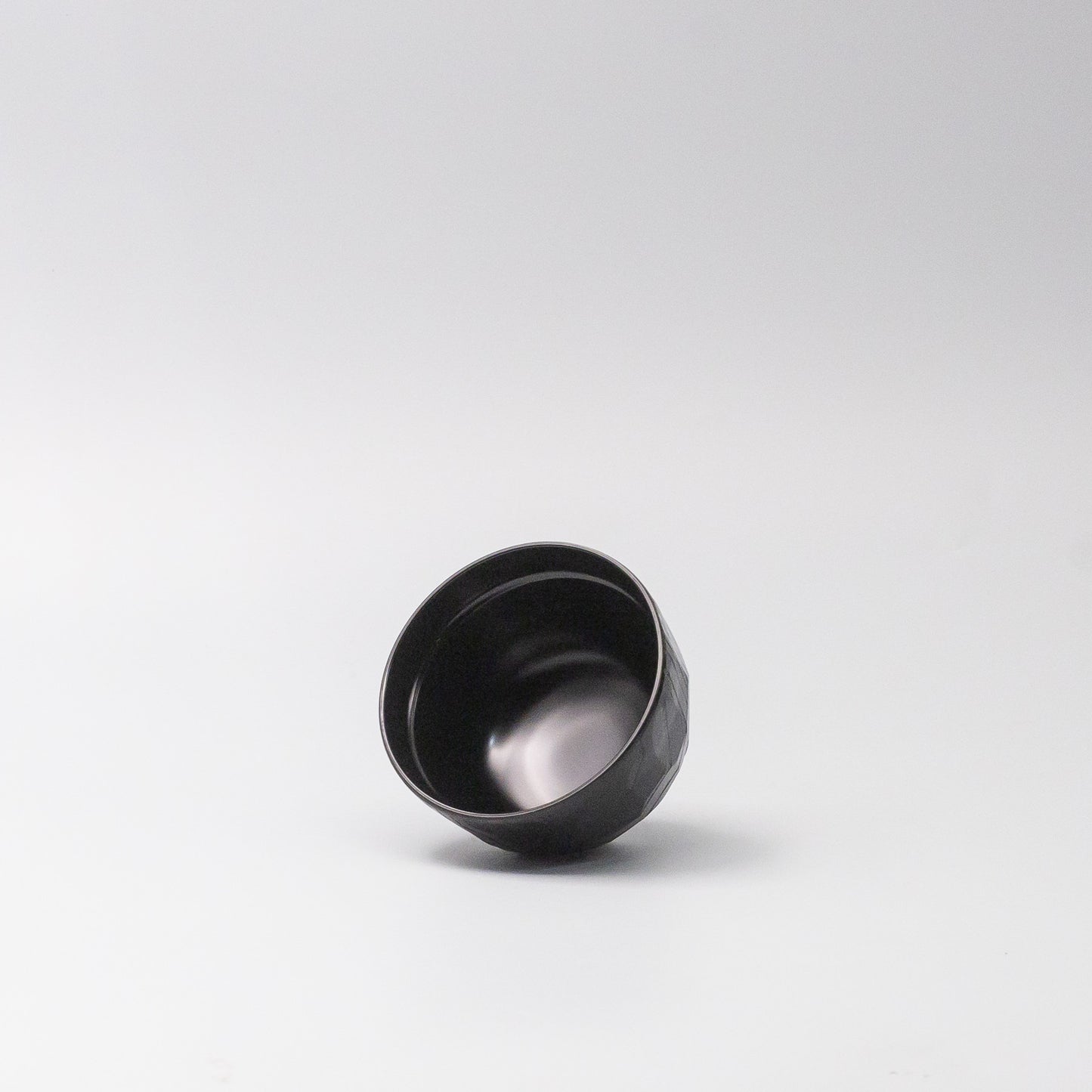 Miso Bowl Faceted 10cm Black Lacquerware