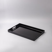 Tray Rectangular 42cm Black Lacquerware