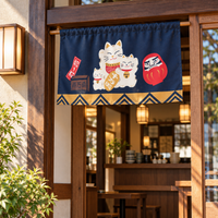 Noren Door Curtain Short 85cm Maneki & Daruma