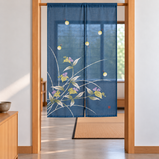 Noren Door Curtain 150cm Fireflies