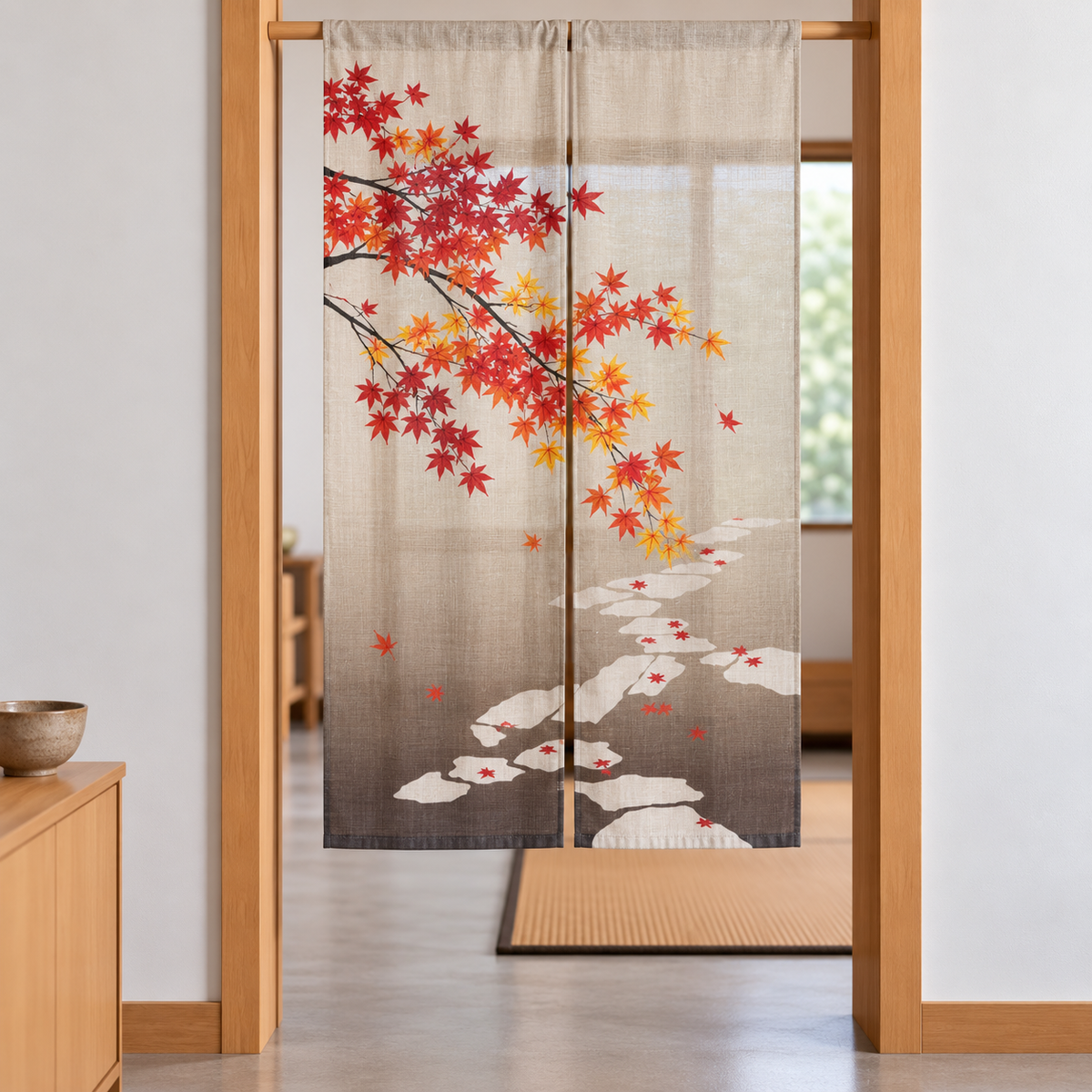 Noren Door Curtain 150 cm Maple Path