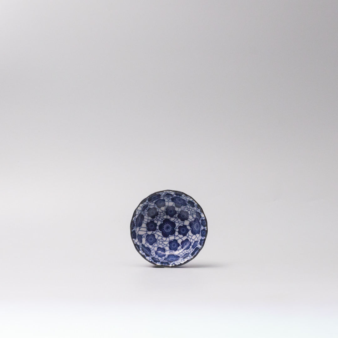 Sushi Set for Two with Chopsticks Black Blue Plum Design