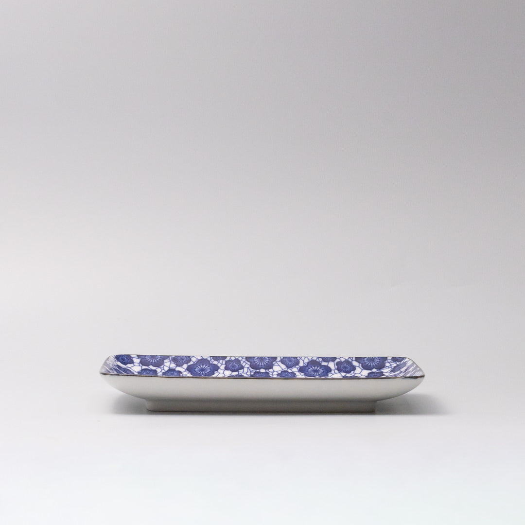 Sushi Set for Two with Chopsticks Black Blue Plum Design