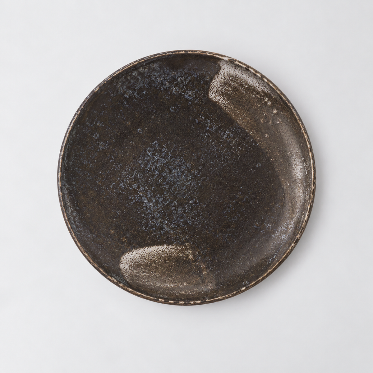 Plate 25cm Bronze Brushstroke Glaze