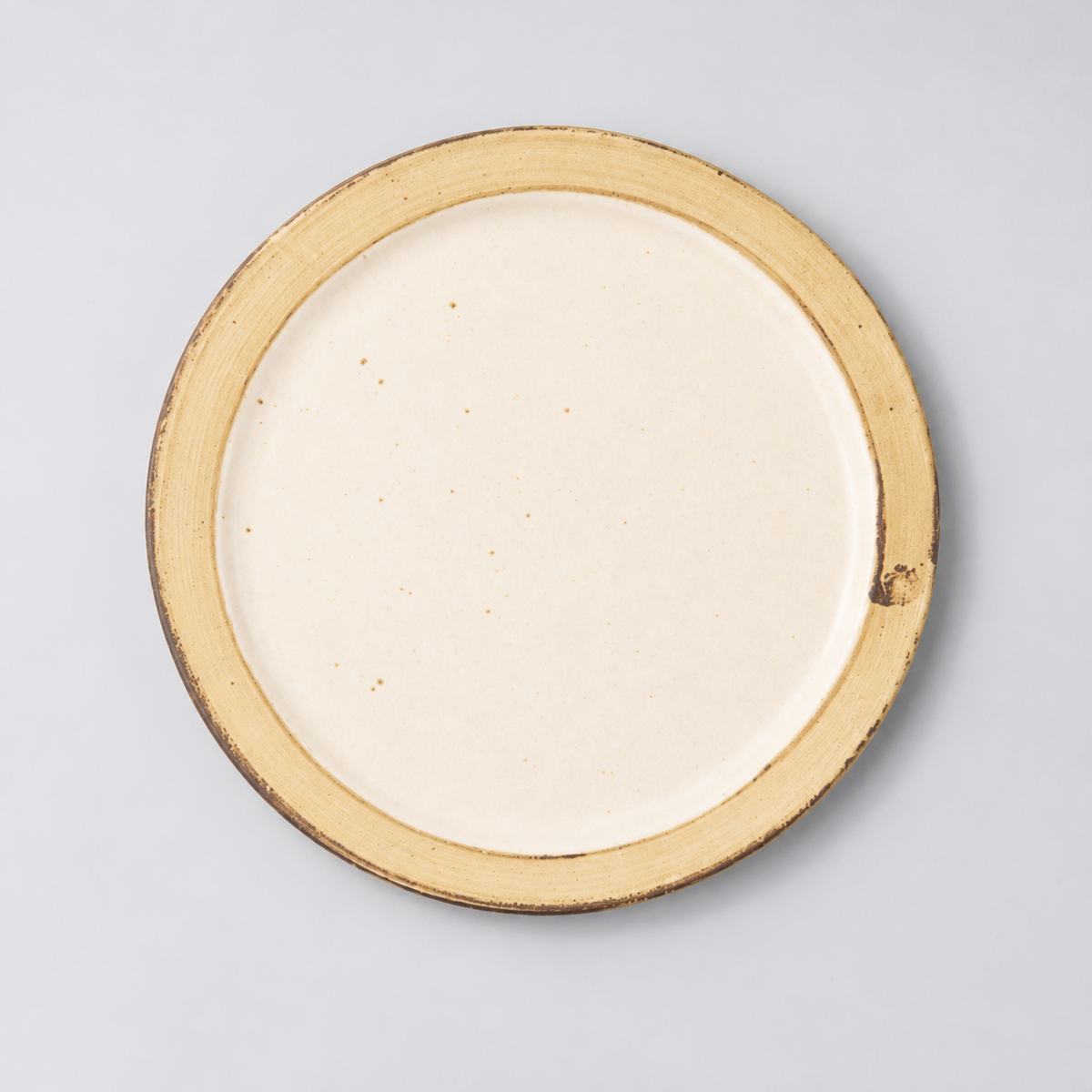 Plate Organic Flat 25.5cm Piro Piro Glaze