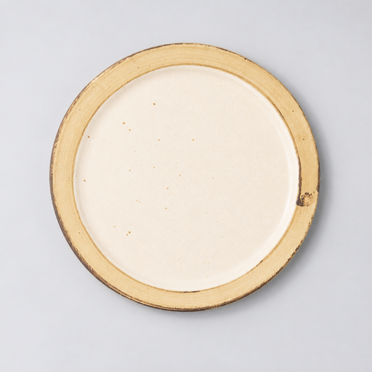 Plate Organic Flat 25.5cm Piro Piro Glaze
