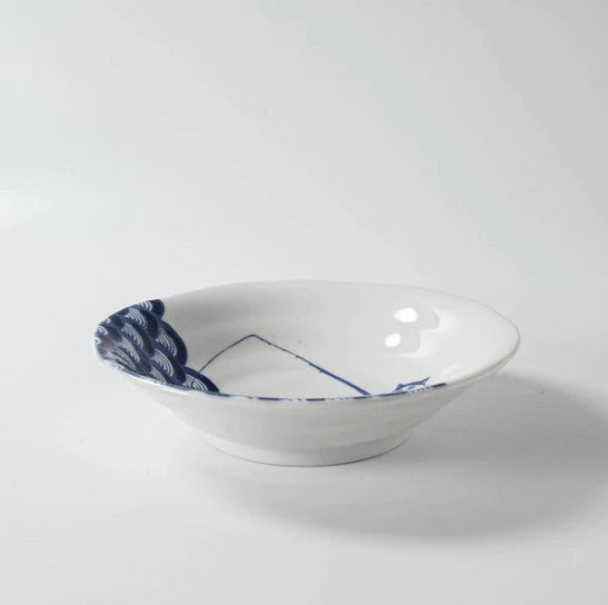 Shallow Bowl 14cm Fishing Cat Design