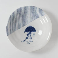 Shallow Bowl 14cm Umbrella Cat Design