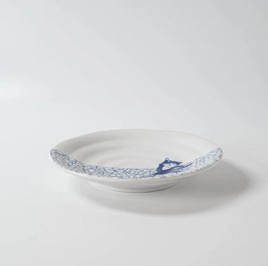 Tapas Plate 16.5cm Skating Cat Design