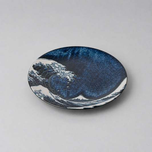 Side Plate 20cm Hokusai Great Wave Design