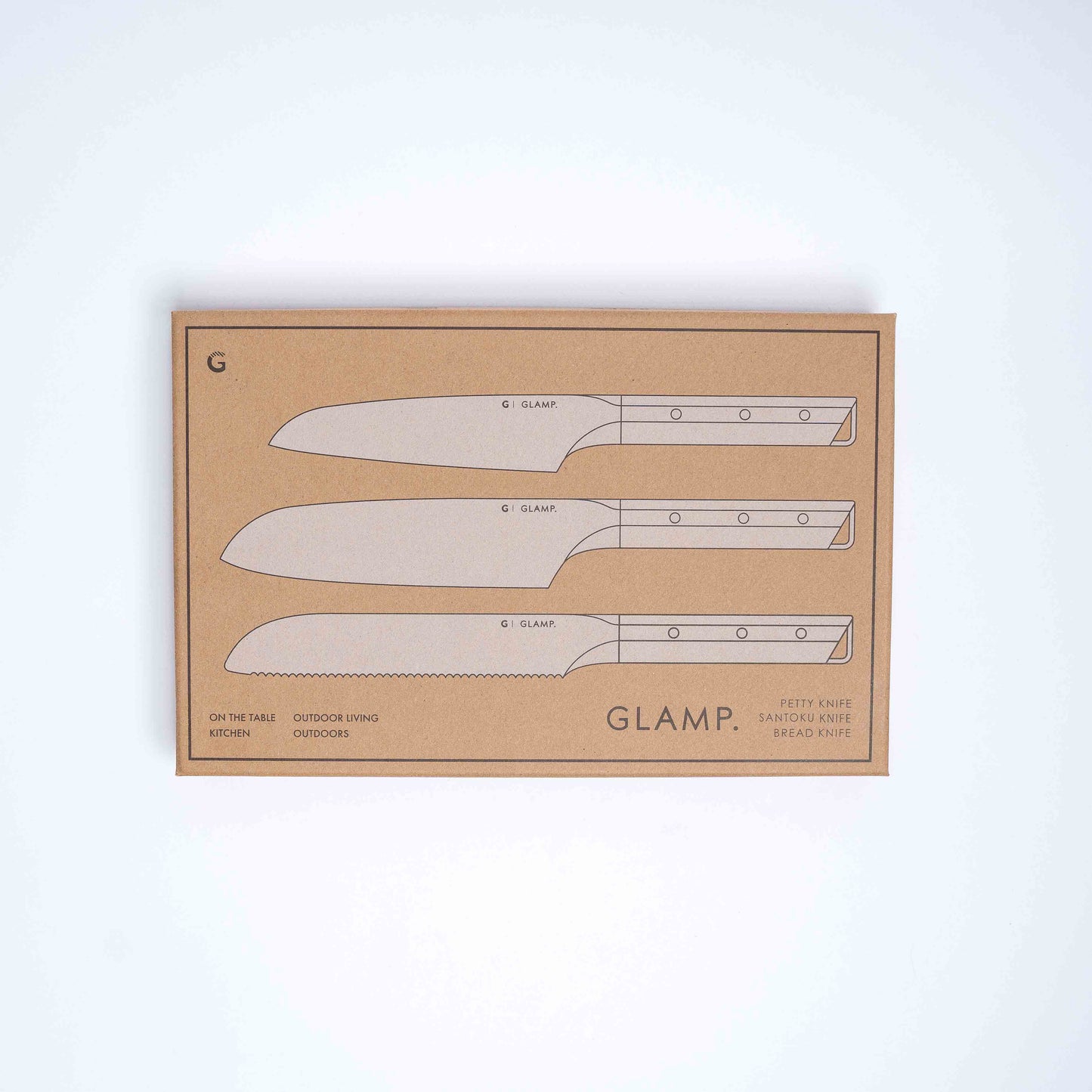 Gift Set Santoku, Bread & Paring Knife / Glamp