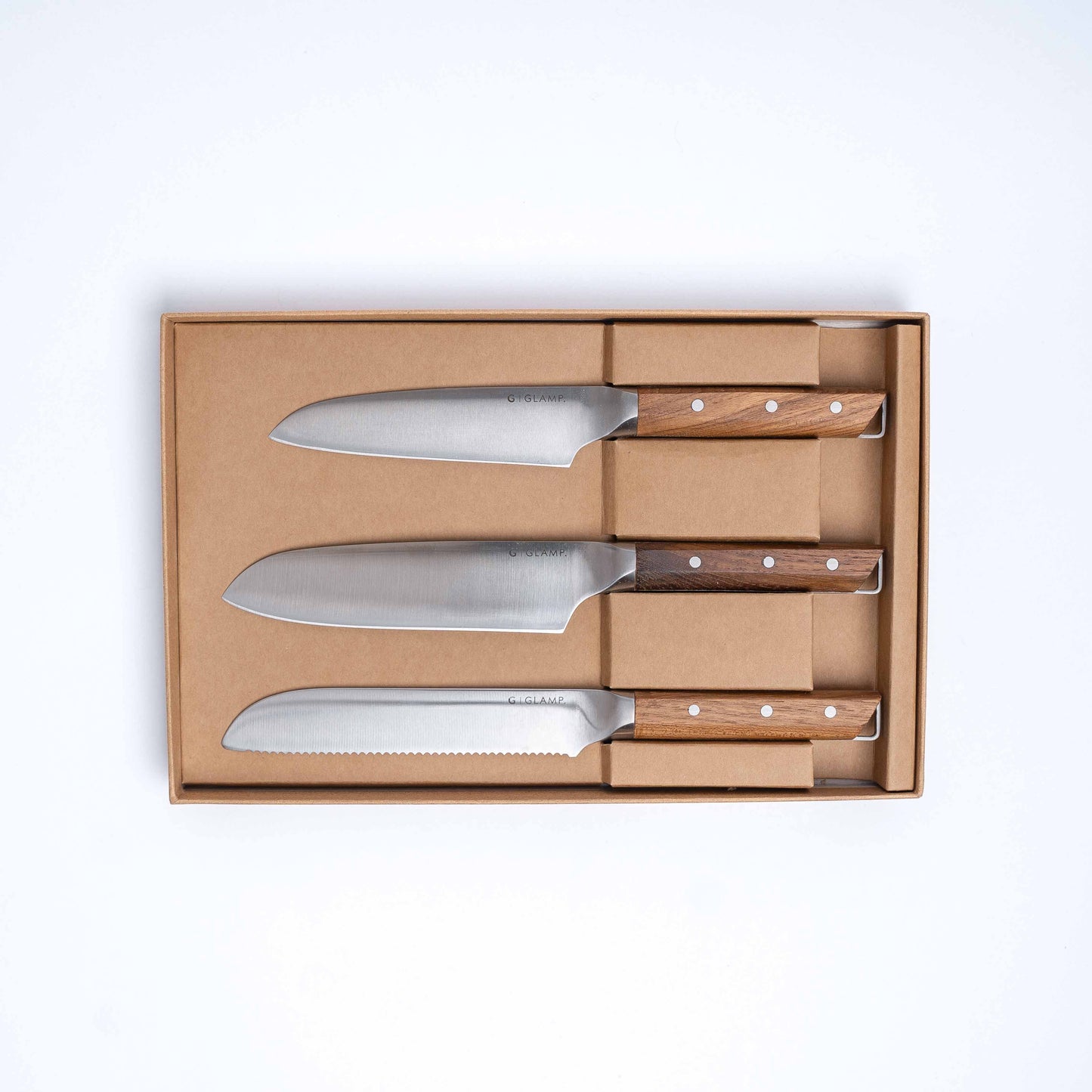 Gift Set Santoku, Bread & Paring Knife / Glamp