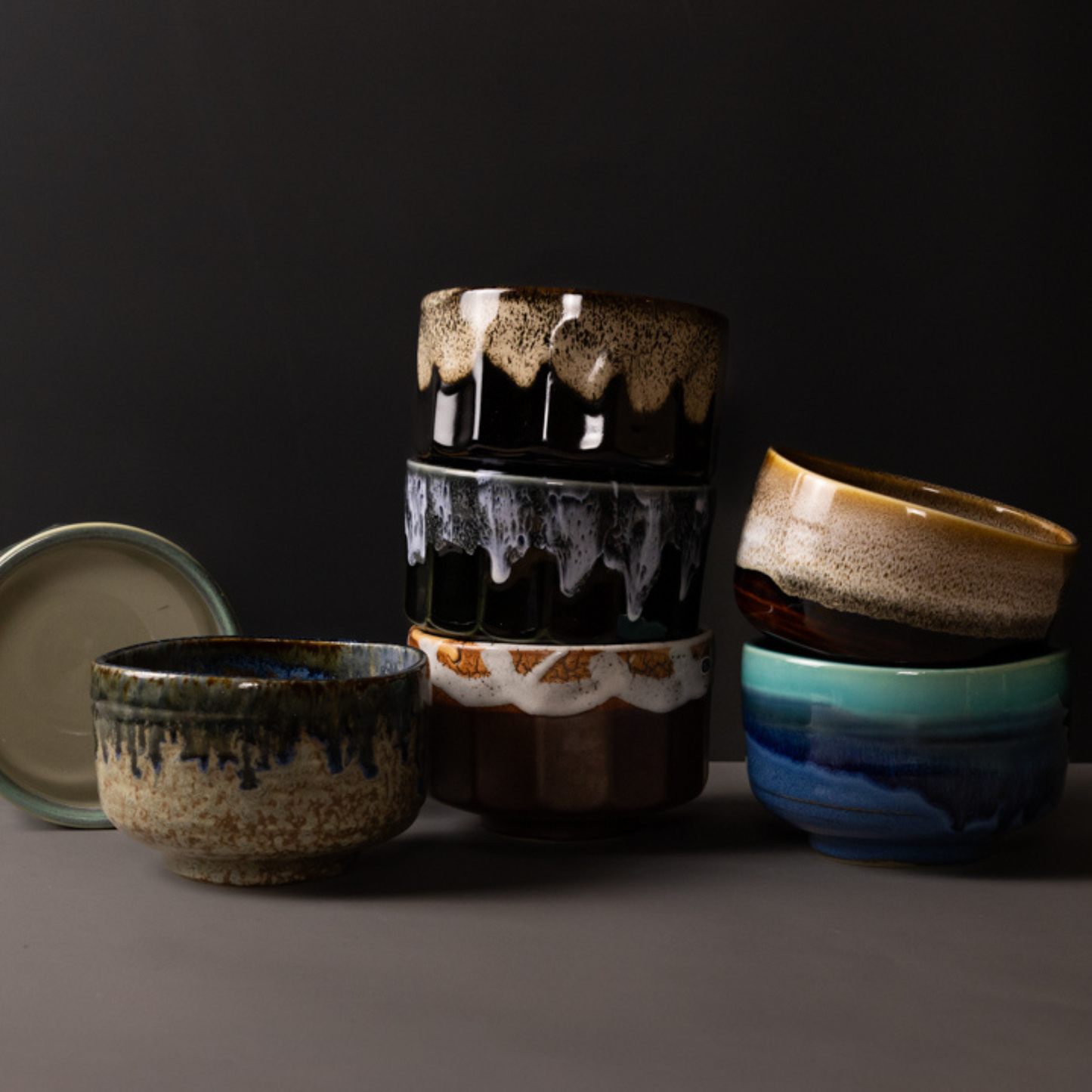 Matcha Tea Bowl 11cm Mocha Brown