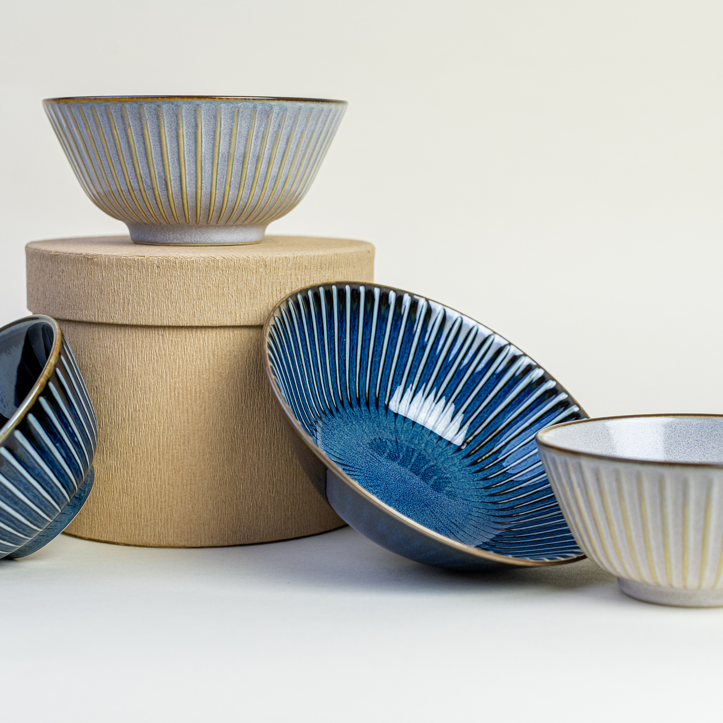 Side Plate 20.5cm Navy Sendan Glaze