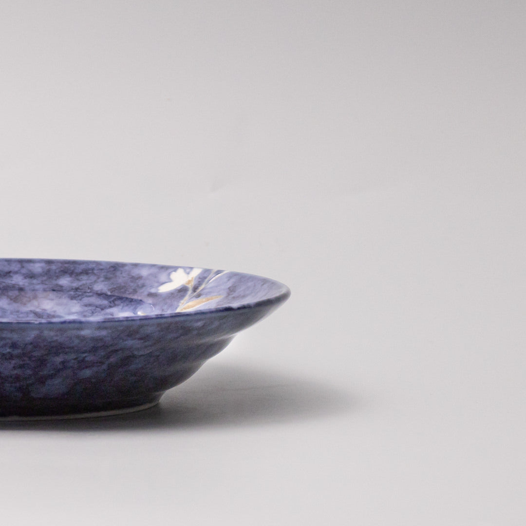 Bowl Open Shallow 20cm Indigo Sakura Design