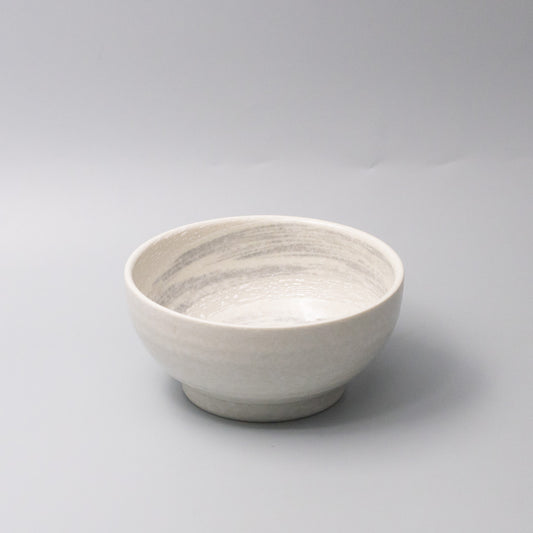 Bowl U Shaped 19cm Grey Swirl Glaze