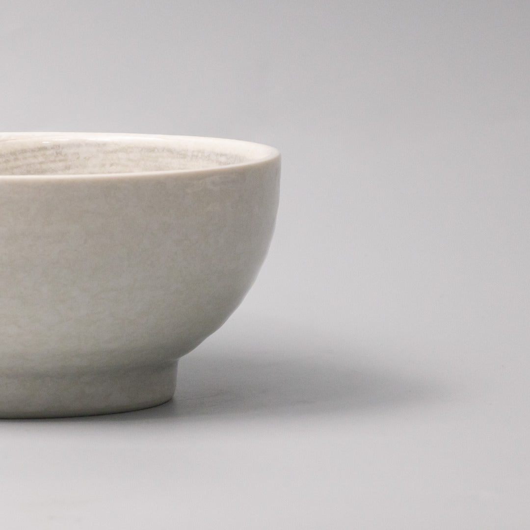 Bowl U Shaped 19cm Grey Swirl Glaze