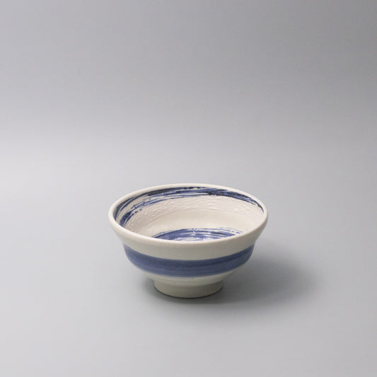 Udon Bowl 17cm Blue Swirl Glaze