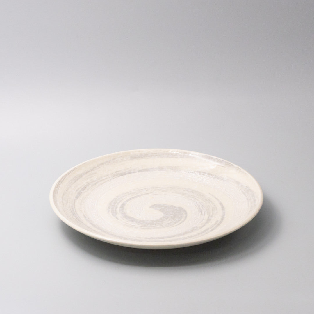 Platter 28.5cm Grey Swirl Glaze